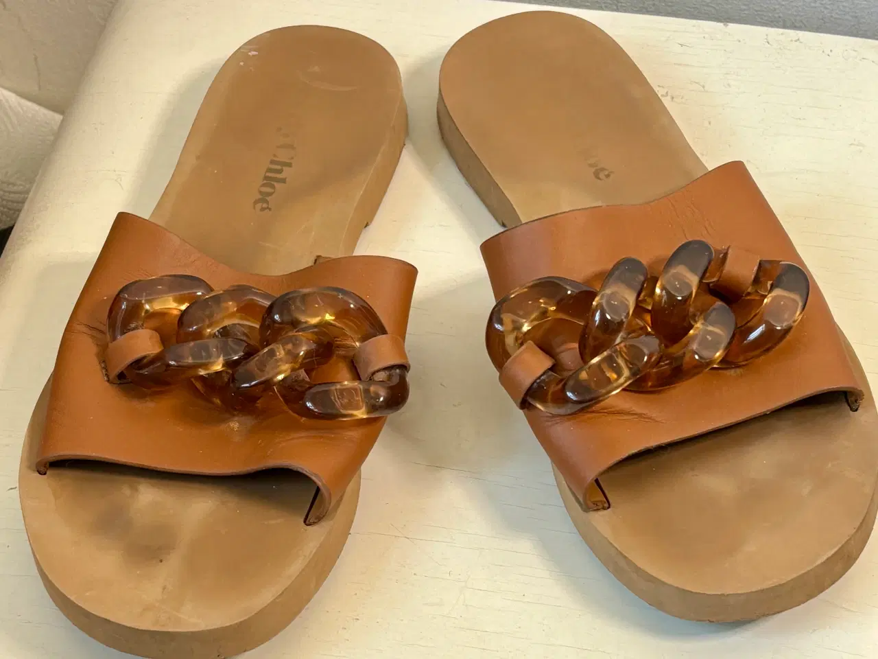 Billede 1 - See by Chloé, brune sandaler m kæde, str 41