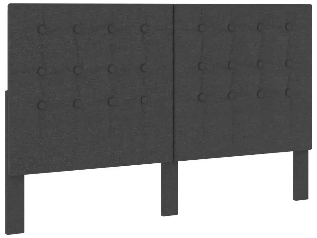 Billede 3 - Sengegavl med mønster 180x200 cm stof mørkegrå