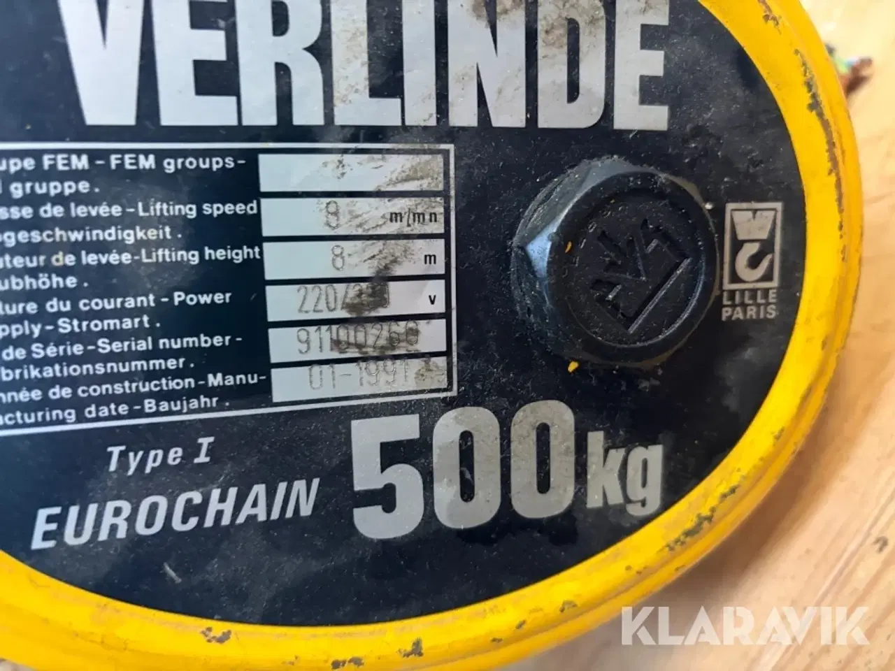 Billede 5 - El-kædetalje Verlinde Eurochain Type I