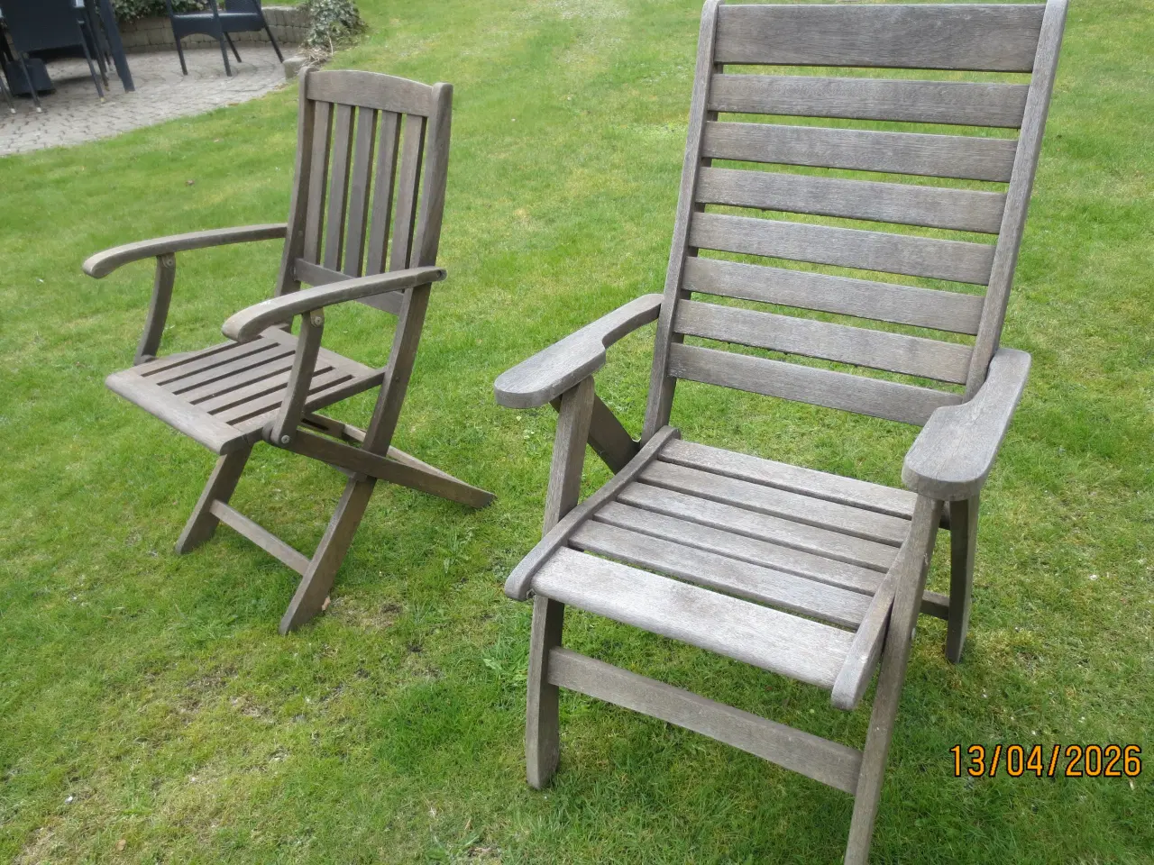 Billede 1 - 2 stk Teak havestole 