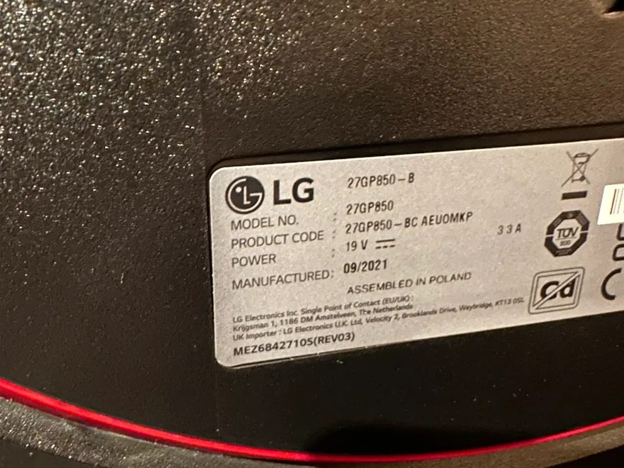 Billede 6 - LG UltraGear 27GP850P / 180hz/1440P/Nano IPS