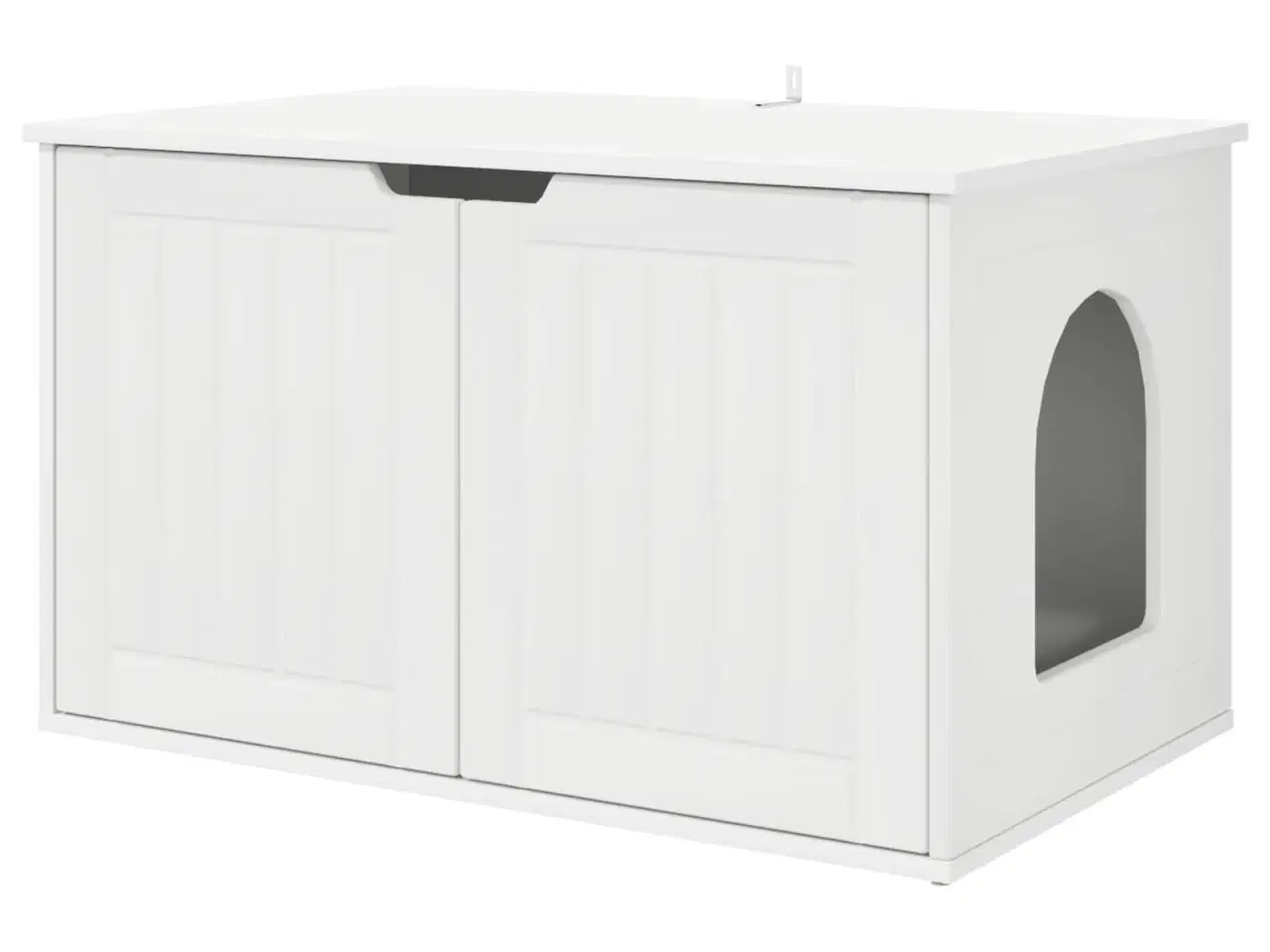 Billede 2 - Kat Hus Hvid 85 x 55 x 50 cm Konstrueret træ