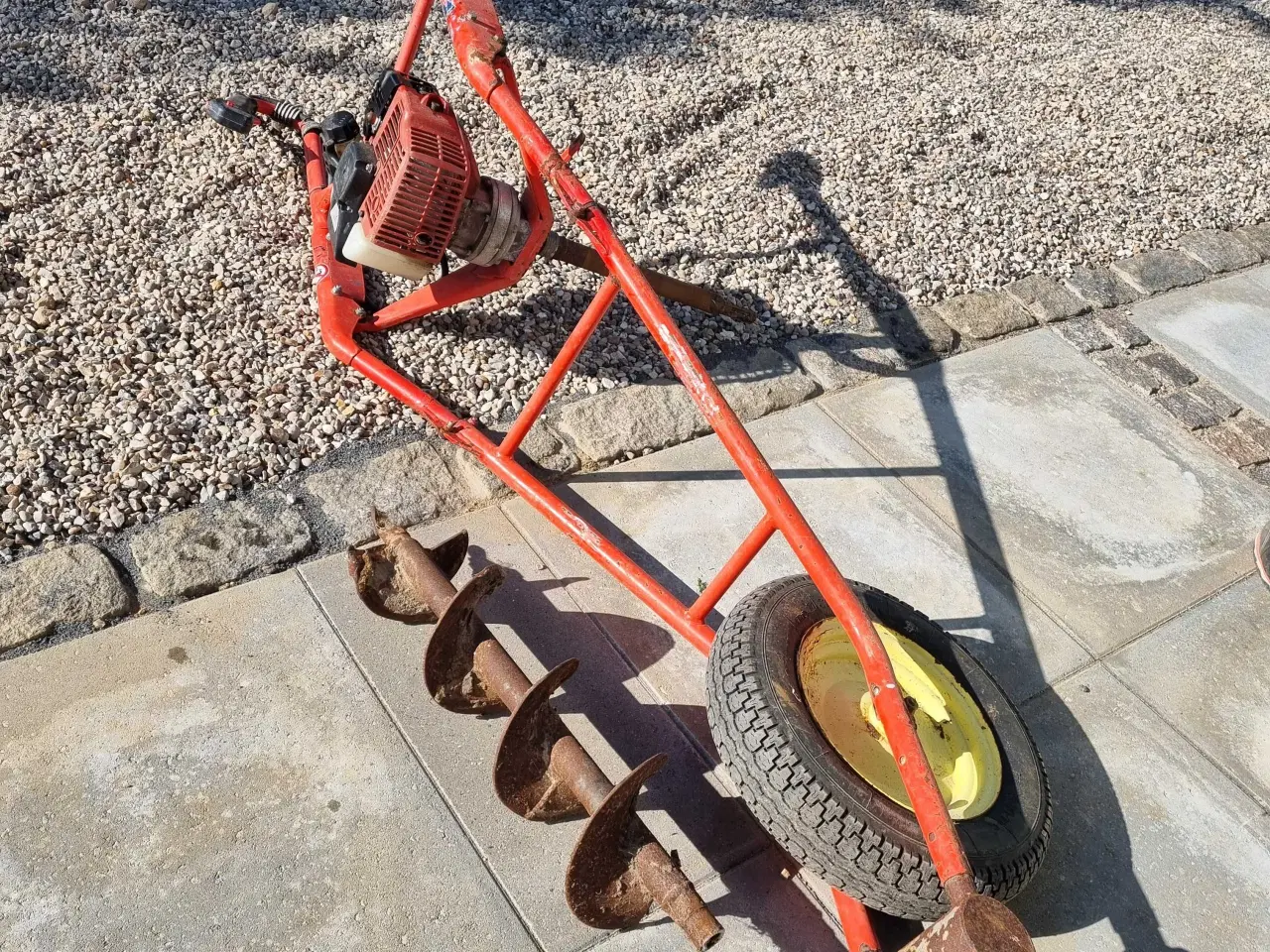 Billede 1 - Pæle bor med benzinmotor 