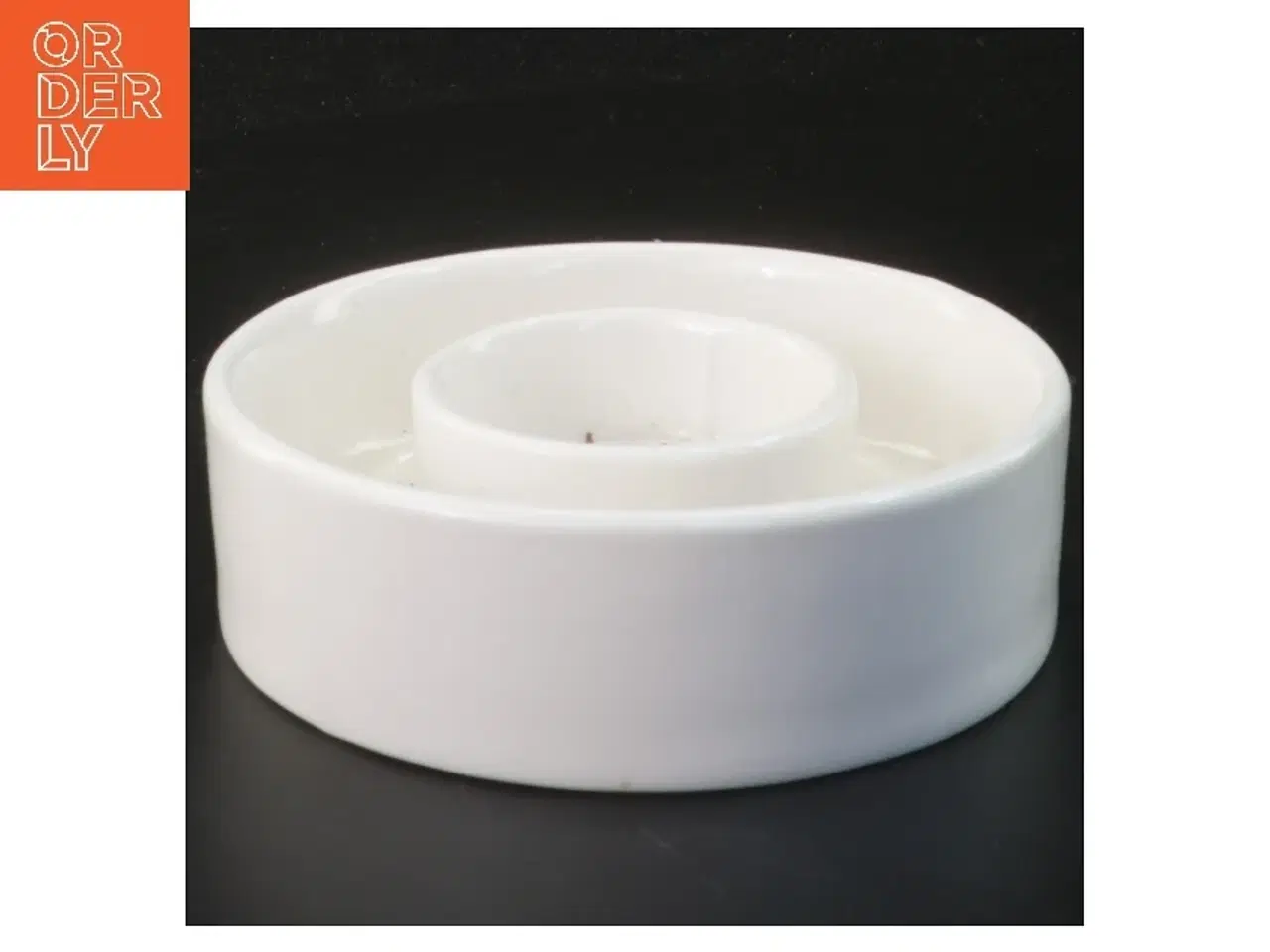 Billede 1 - Hvid keramisk lysestage varmefordeler (str. Ø 12 cm)