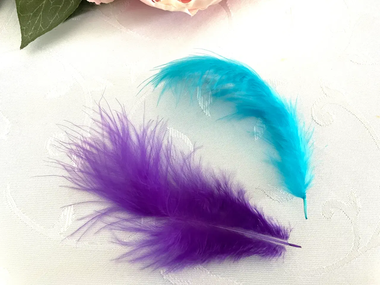 Billede 5 - Turkis og lilla fjer 
