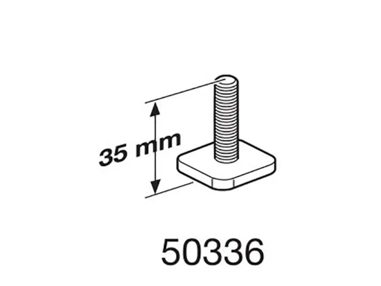 Billede 1 - Thule T-SPOR skrue M6X35 - 20X20MM Firkant