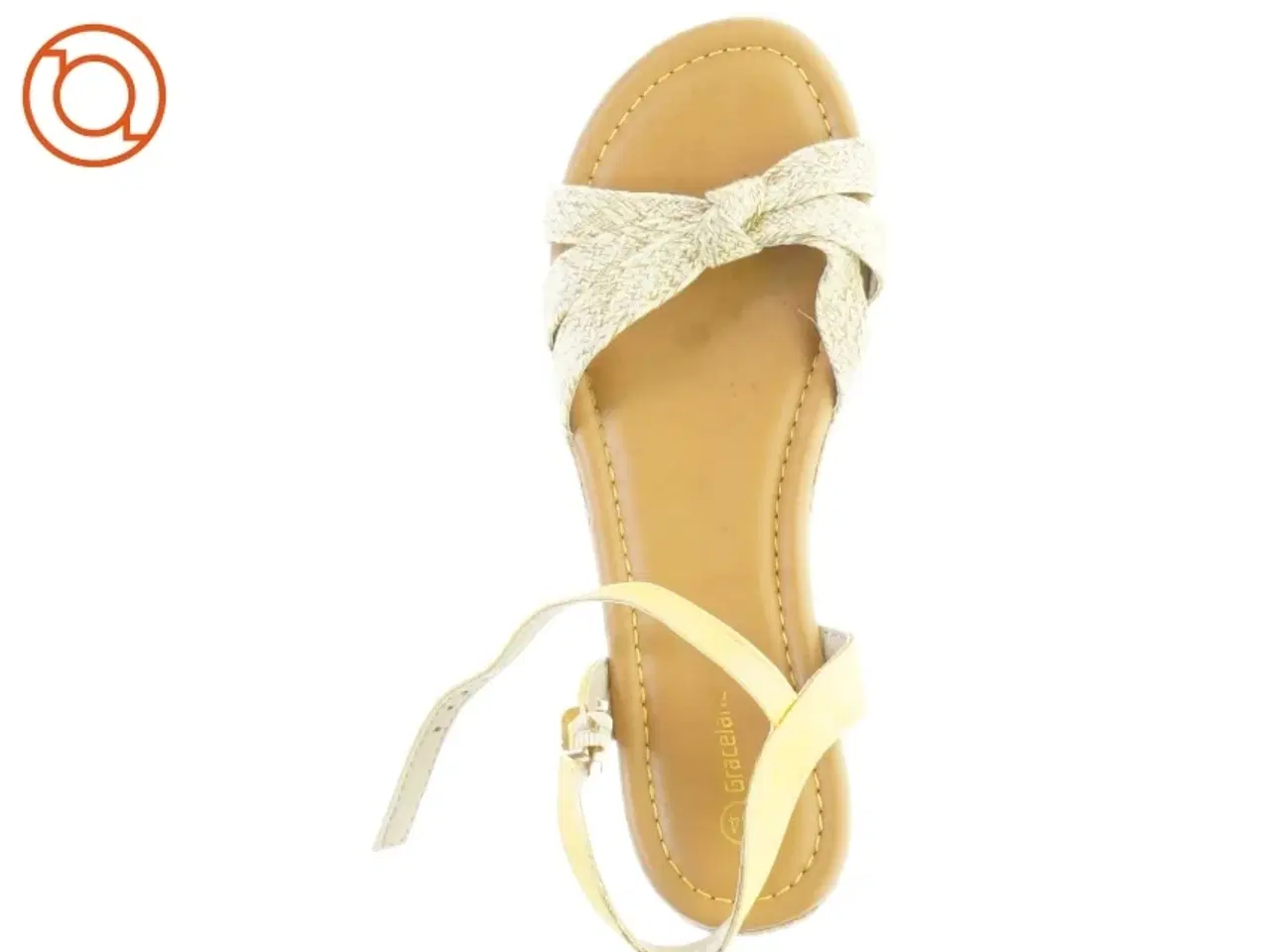 Billede 2 - Gule kilehæl sandaler (str. 34)