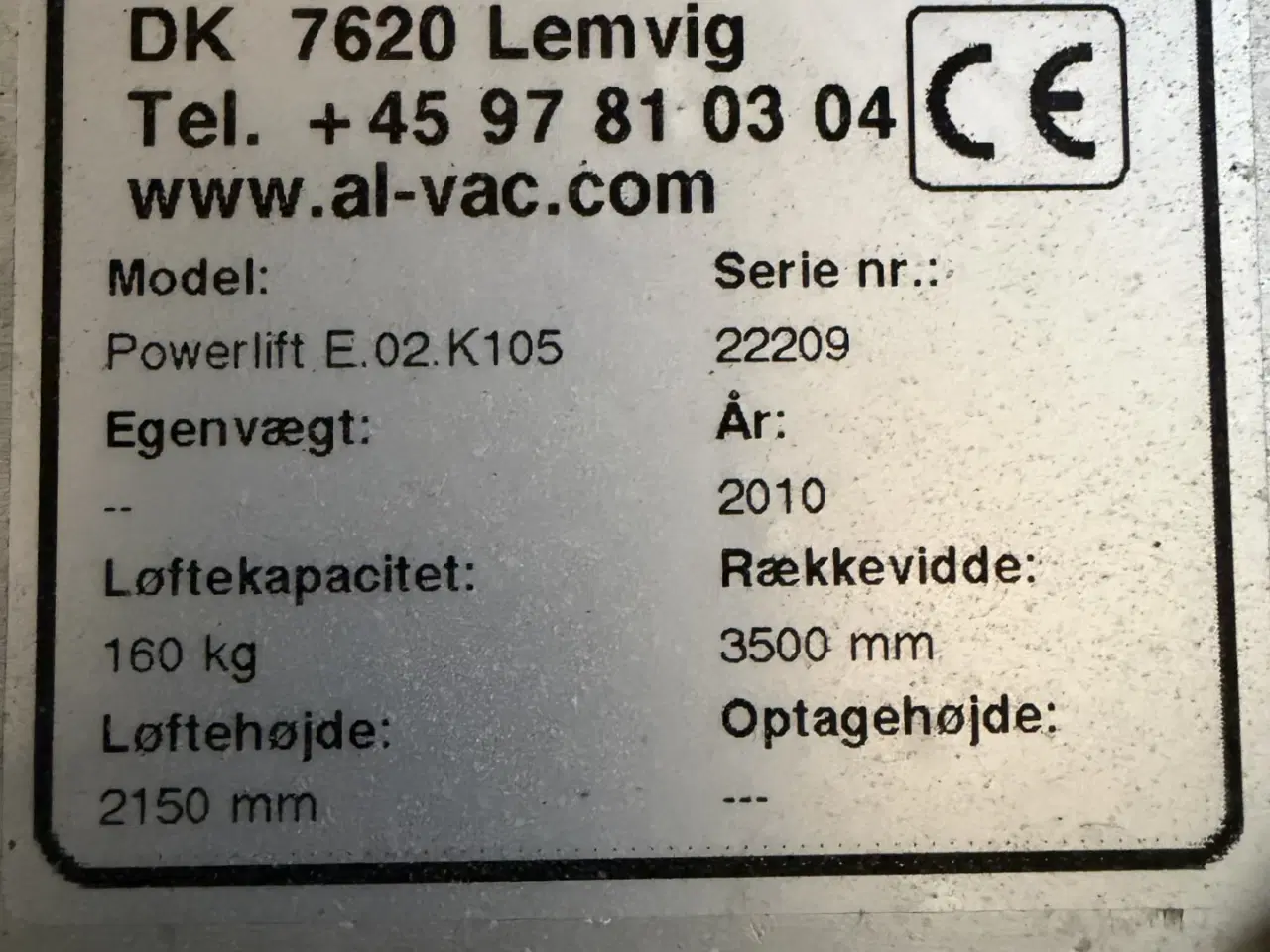 Billede 4 - Mobil søjlesvingkran. 160 kg. Nem håndbetjening.