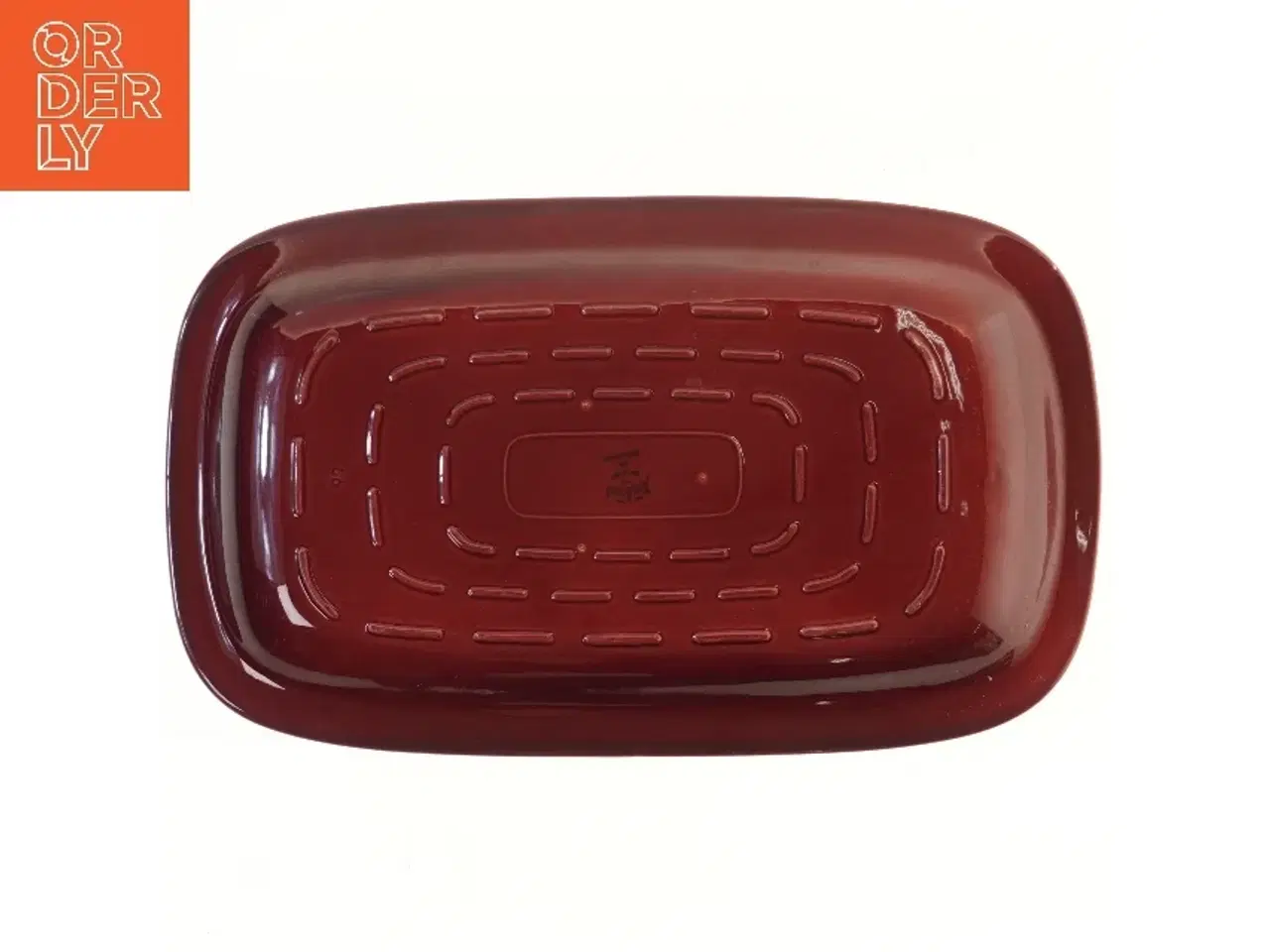 Billede 2 - Rød rektangulær fad (str. 45x27 cm)