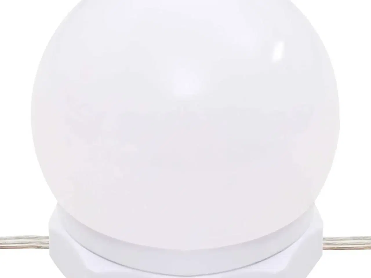 Billede 8 - Makeupbord med LED-lys 74,5x40x141 cm hvid højglans