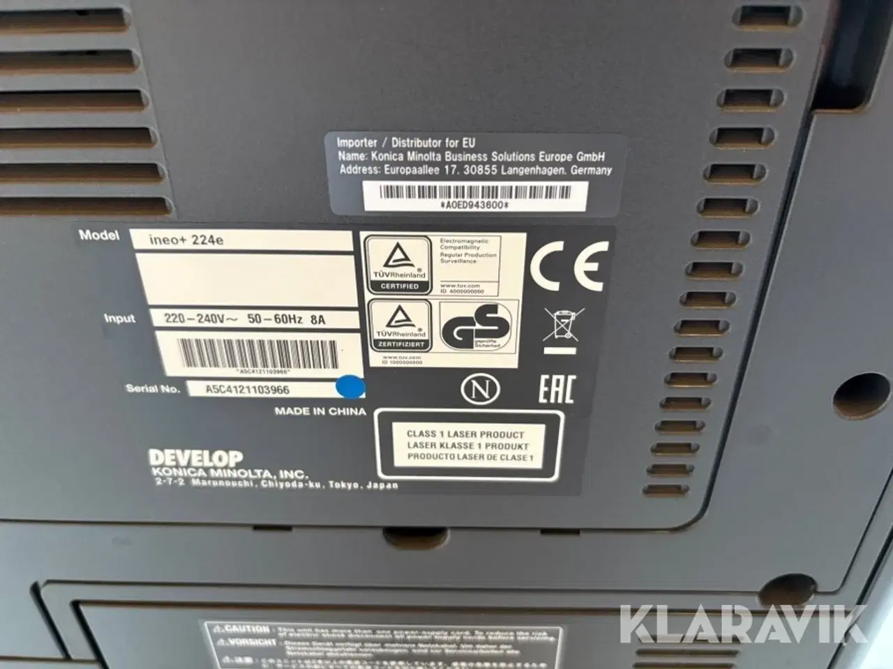 Billede 5 - Kopimaskine Develop Ineo+224e