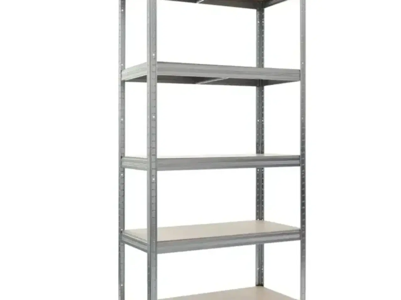 Billede 1 - 3 stk. Work-it stålreol med 5 træhylder 1800×900×300 mm galvaniseret