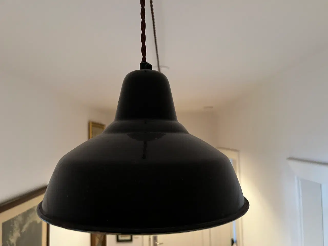 Billede 2 - Retro Sort  værkstedspendel/skomagerlampe