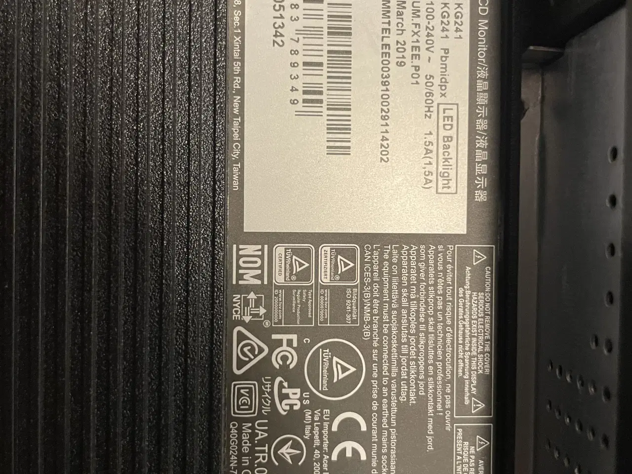 Billede 5 - Acer KG241 skærm