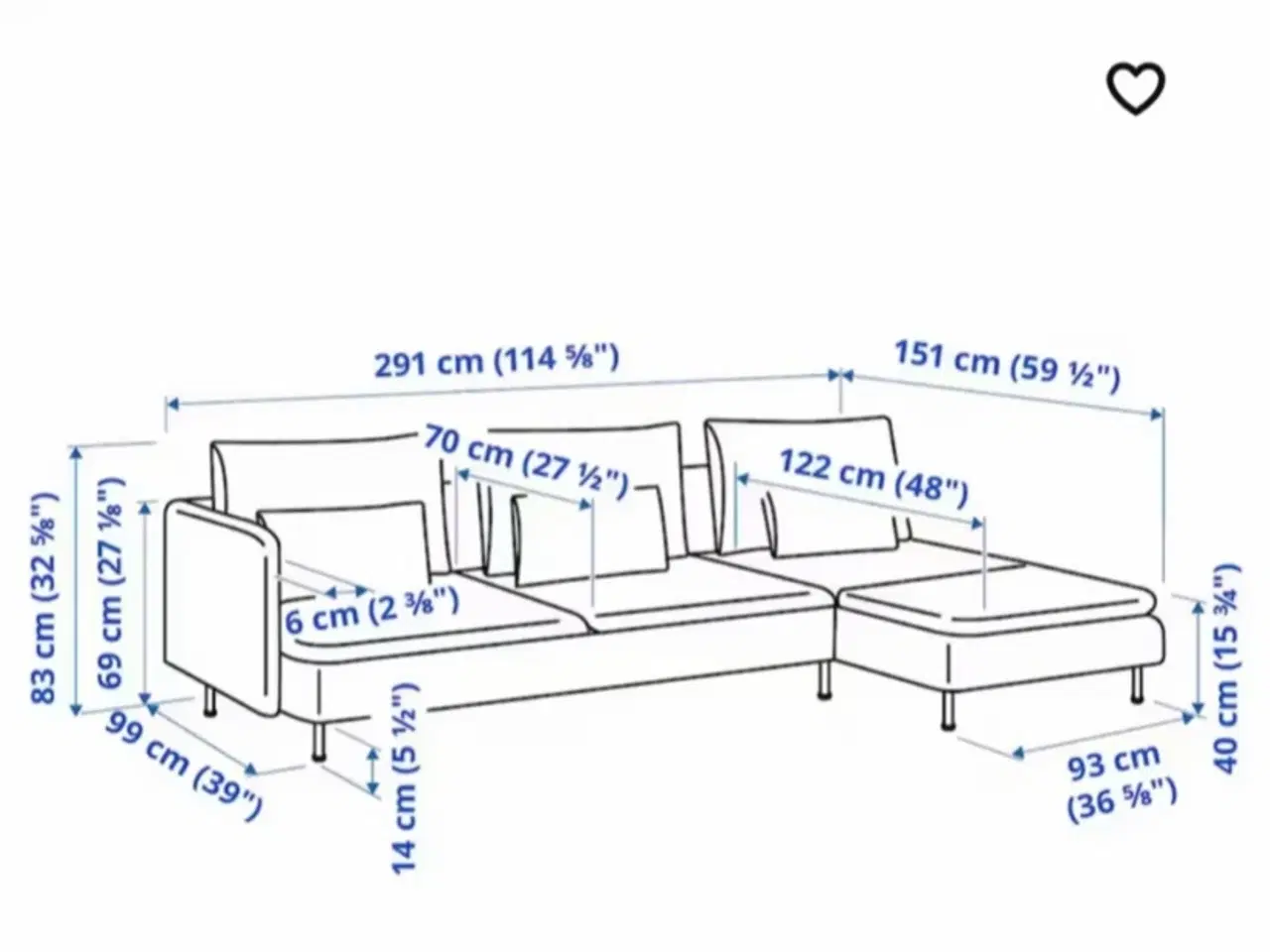 Billede 3 - Söderhamn chaiselong sofa