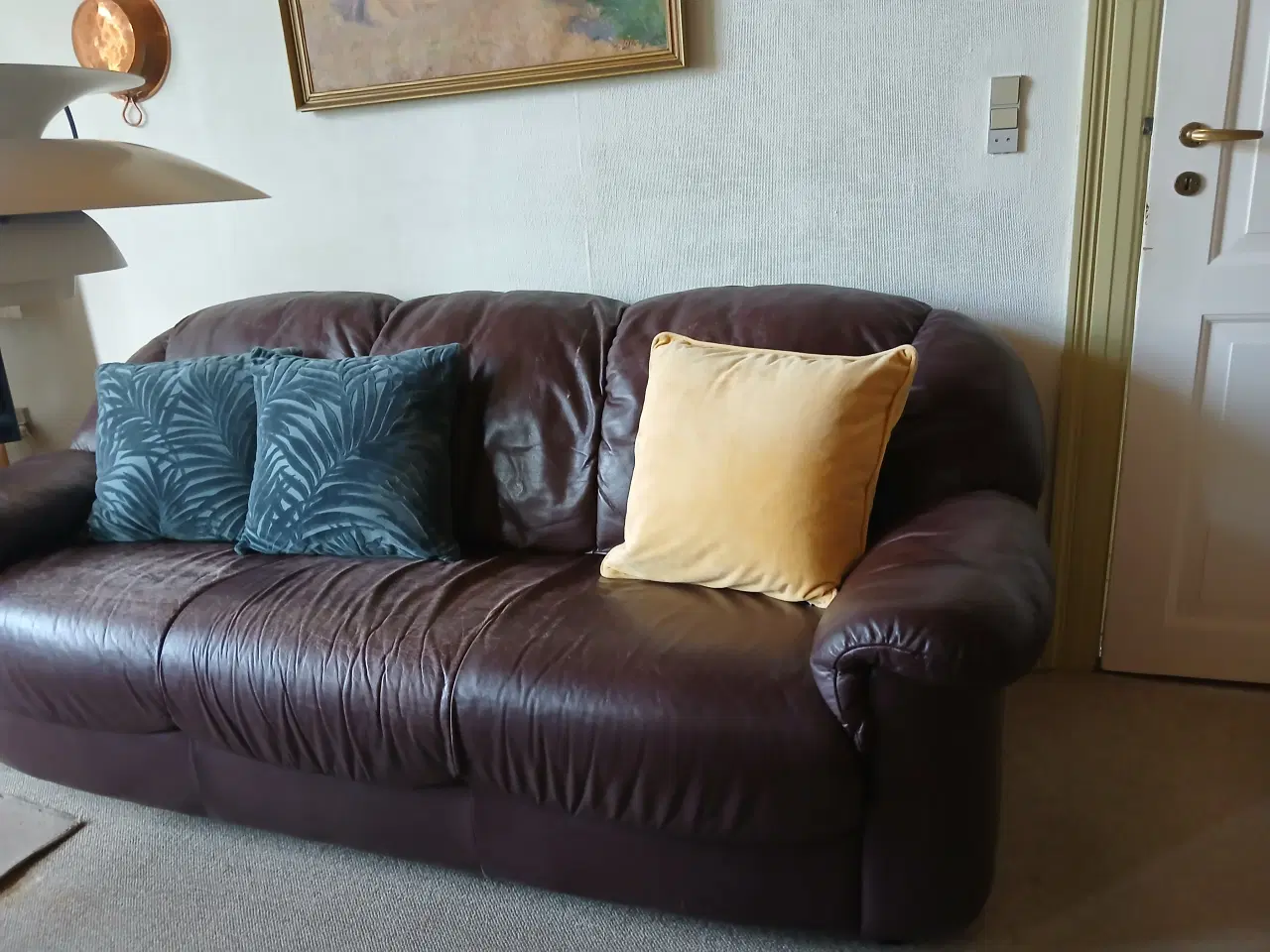 Billede 1 - Lædersofa