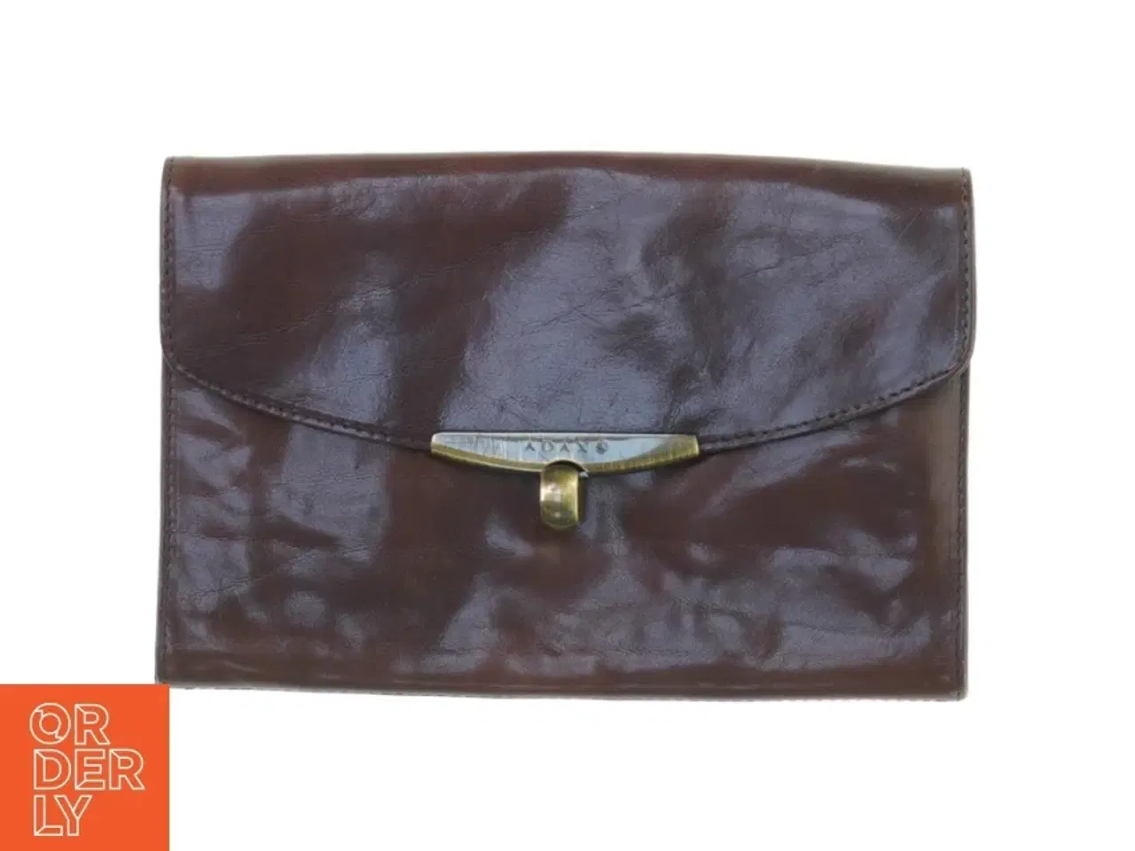 Billede 1 - Brun læder Taske fra Adax (str. 25 x 17 cm)