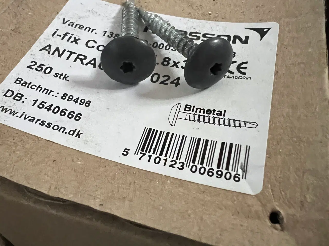Billede 4 - Ivarsson I-Fix Corona 4.8x35 Skrue Antracit 250 st