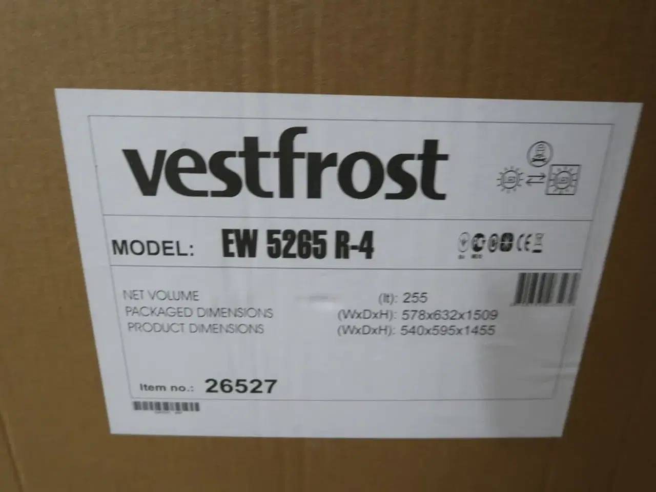 Billede 1 - Køleskab VESTFROST EW 5265 R-4
