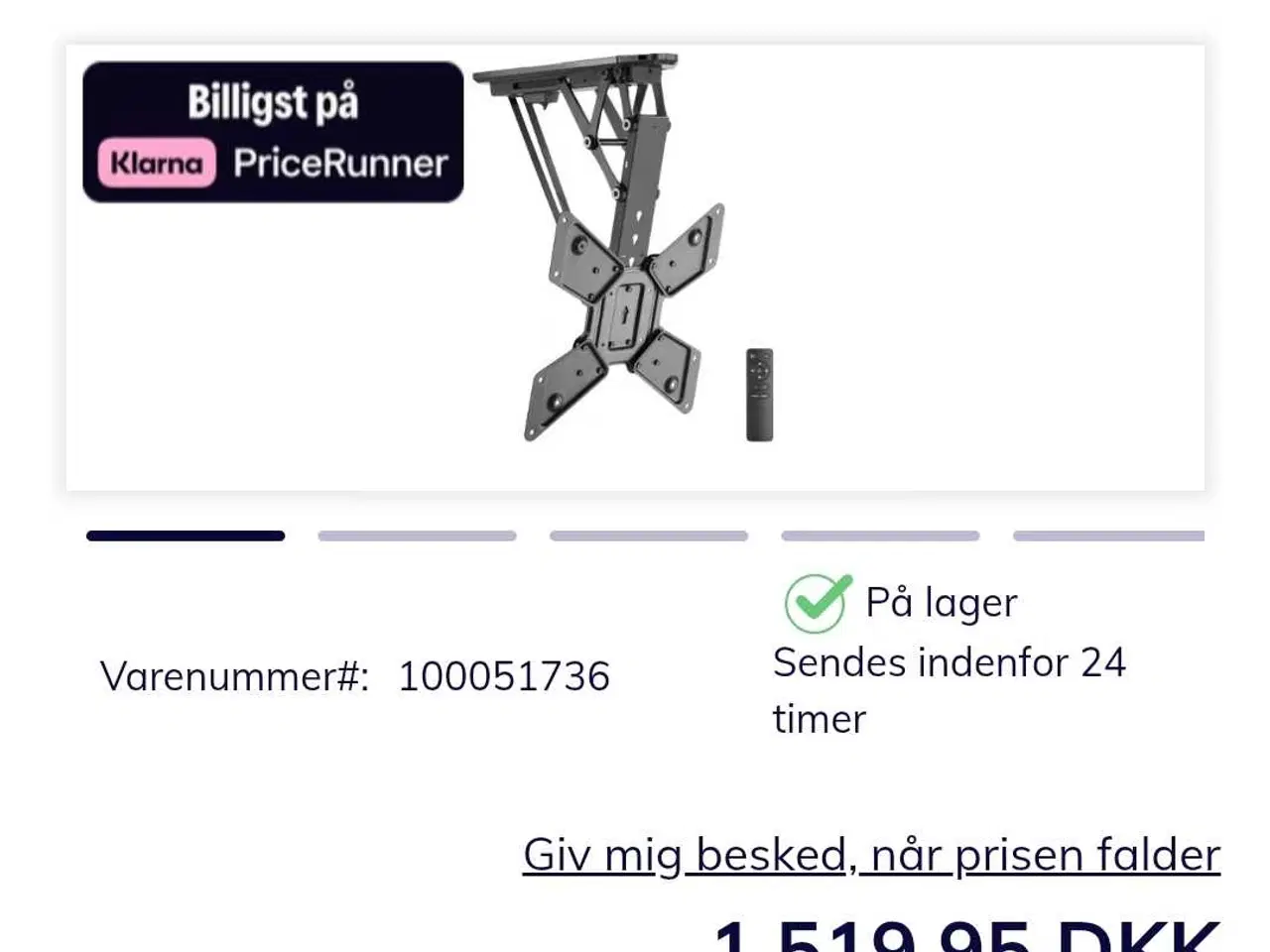 Billede 6 - Tv ophæng med motor til loft