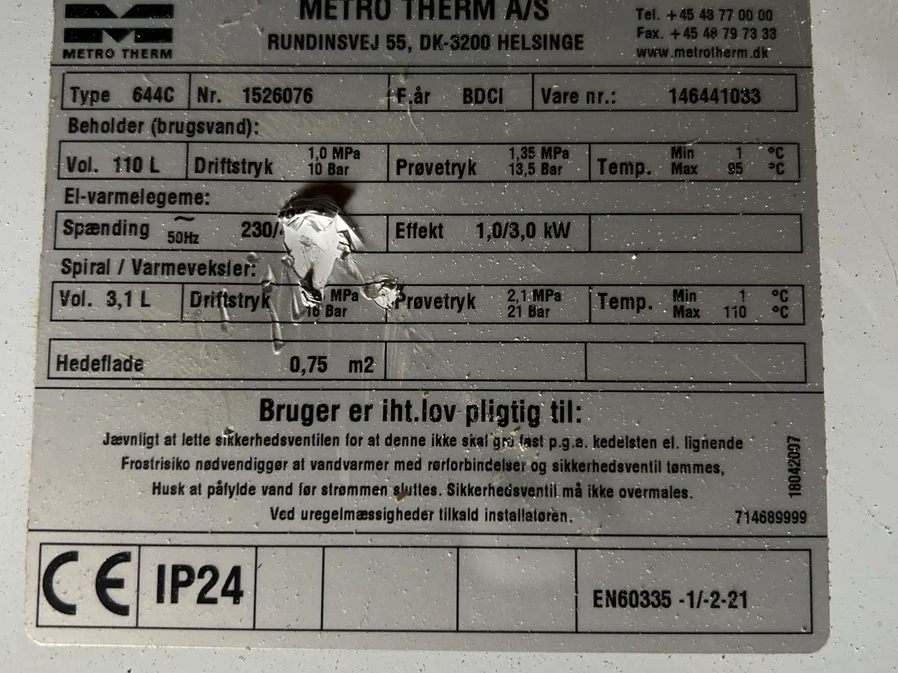 Billede 3 - Varmtvandsbeholder 