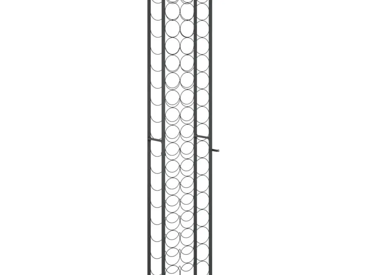 Billede 5 - Vinreol til 57 flasker 34x18x200 cm smedejern sort