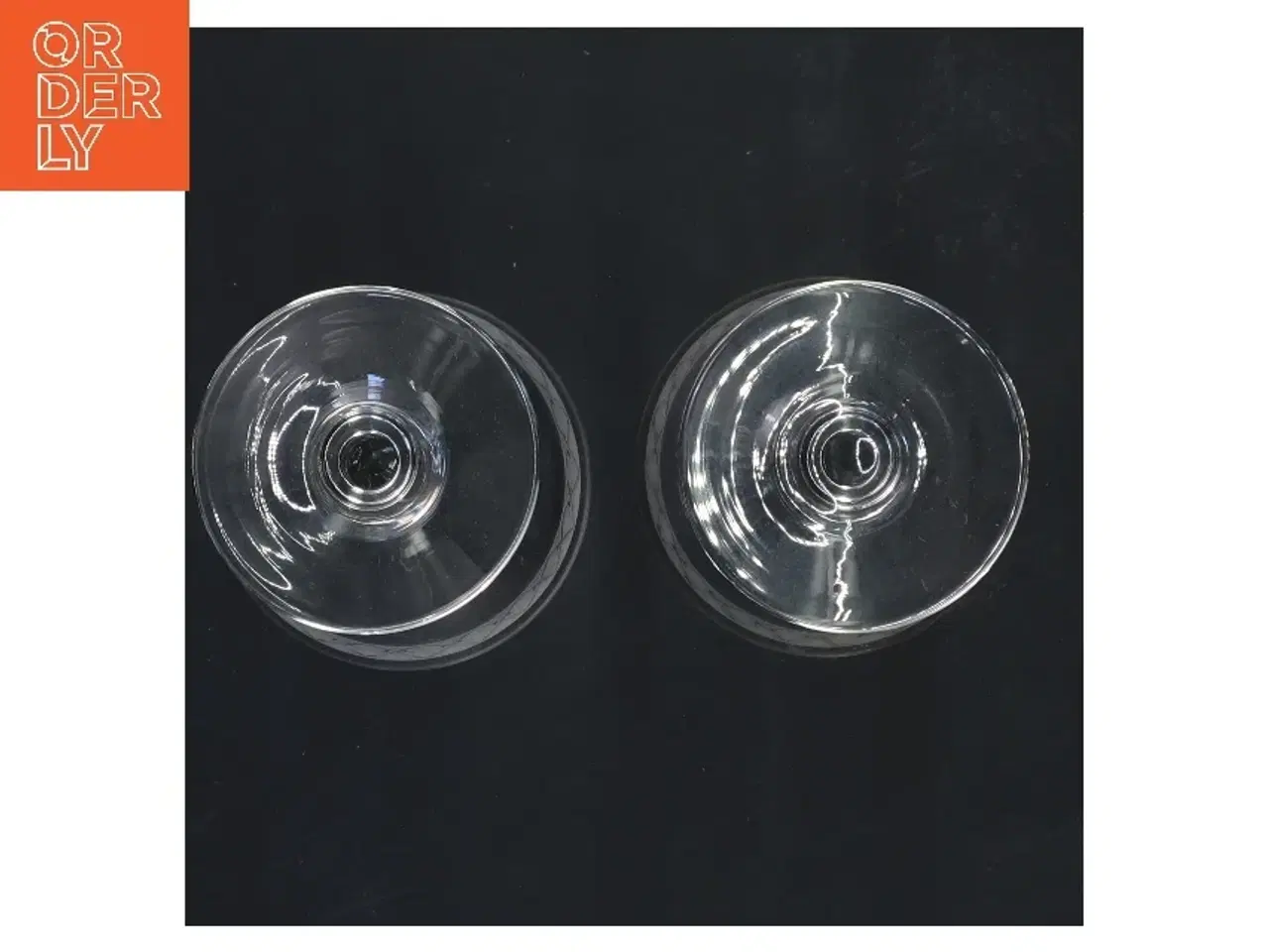 Billede 2 - Glas med mønster, 2 stk (str. 2 stk Ø 8 cm længde 13 cm)