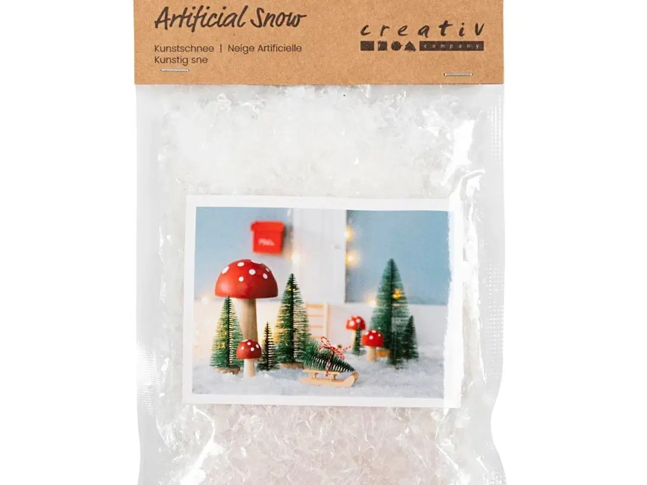 Billede 1 - Kunstig Sne med Glitter - 50g Dekoration