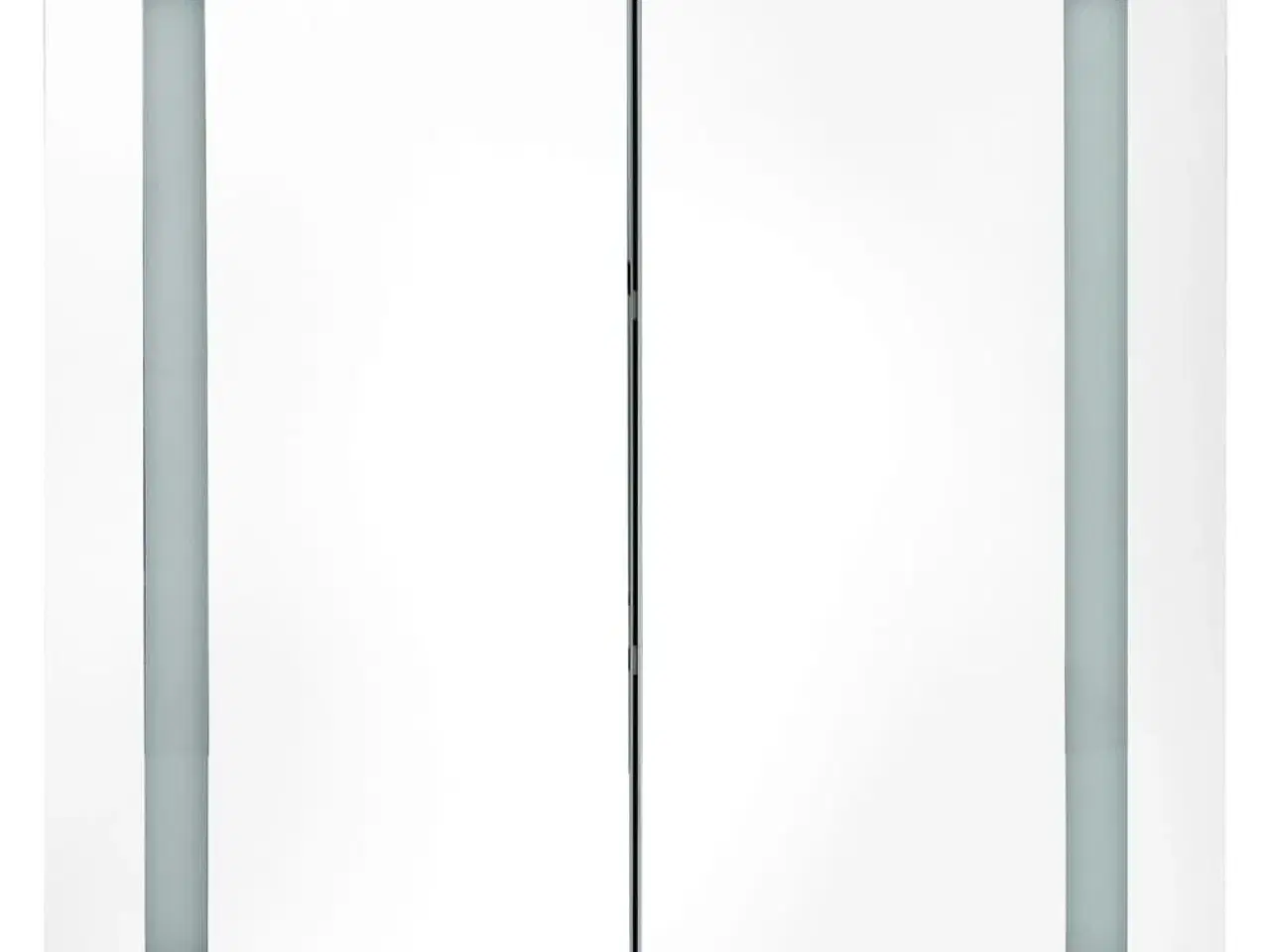 Billede 4 - Badeværelsesskab med spejl + LED-lys 62x14x60 cm skinnende hvid