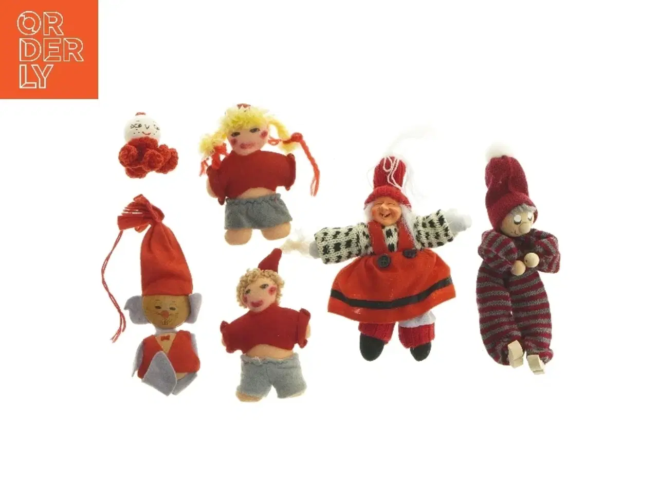 Billede 1 - Små stofdukker i juletema (str. 5-20 cm)