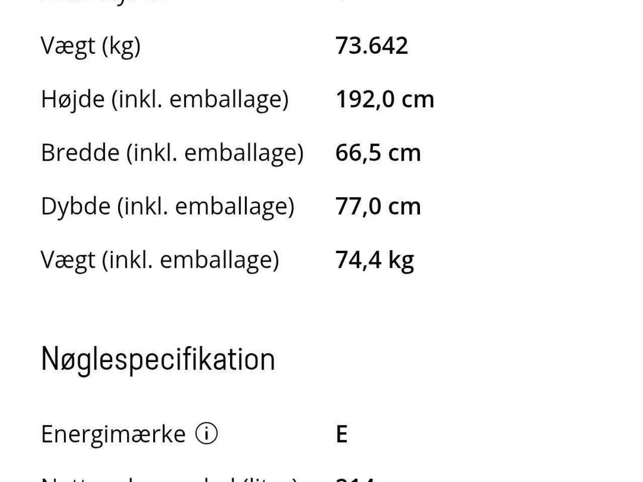 Billede 5 - Køle/frys sælges pga forkert mål for os 