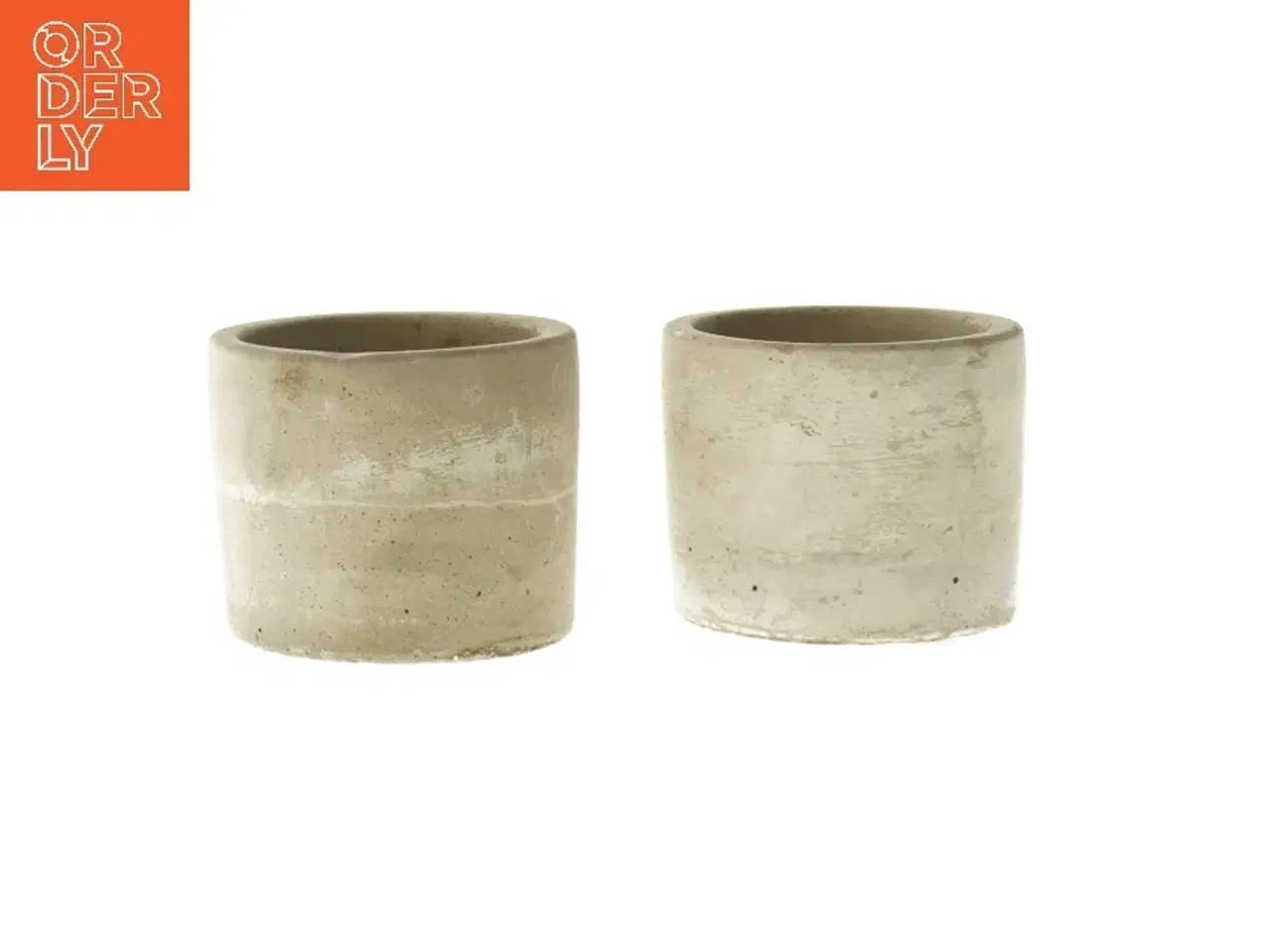 Billede 3 - Beton fyrfadslys holdere med hjerte design (str. Ø 7,5x6 cm)