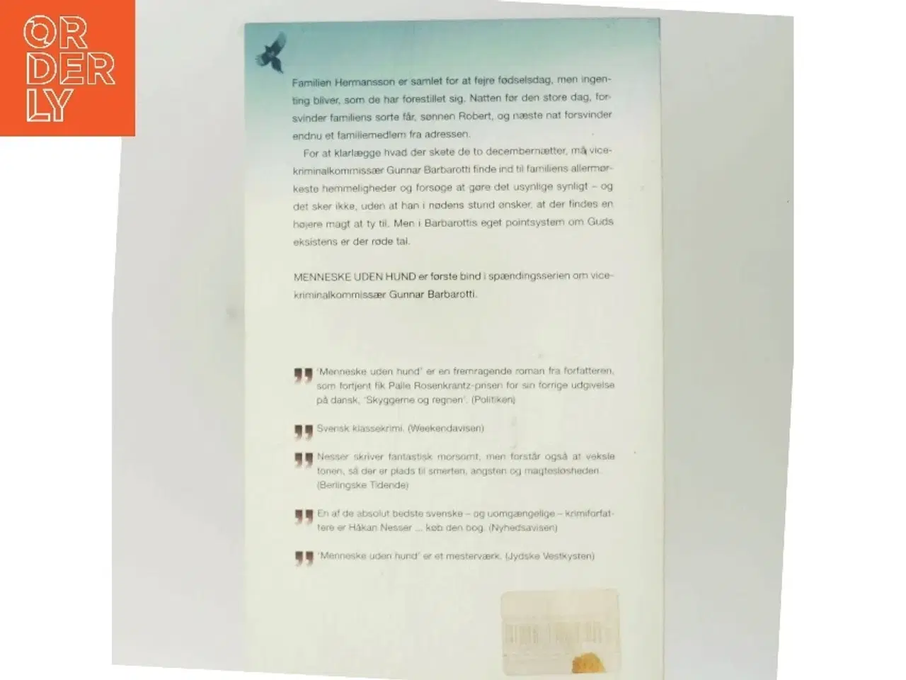 Billede 3 - Menneske uden hund af Håkan Nesser (Bog)