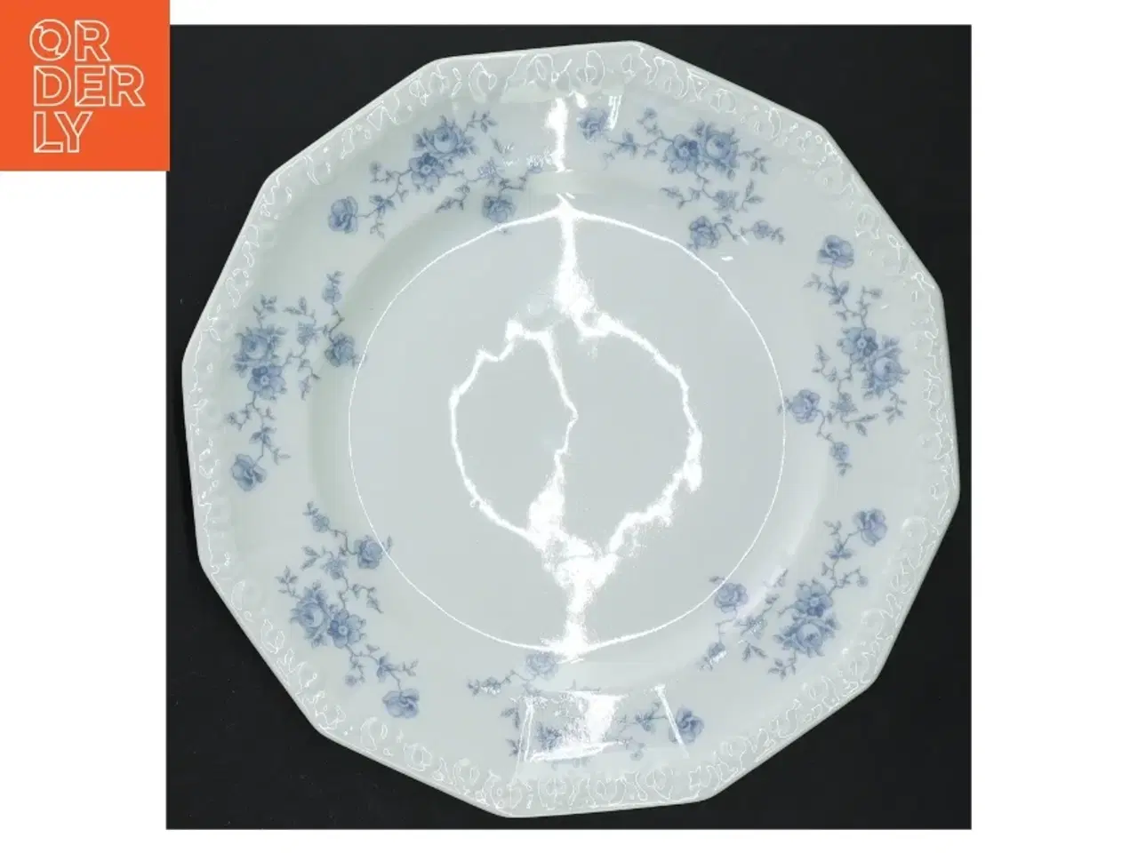 Billede 4 - Porcelænsmiddagstallerkener med blåt blomstermønster fra Rosenthal (str. 22x2 cm)