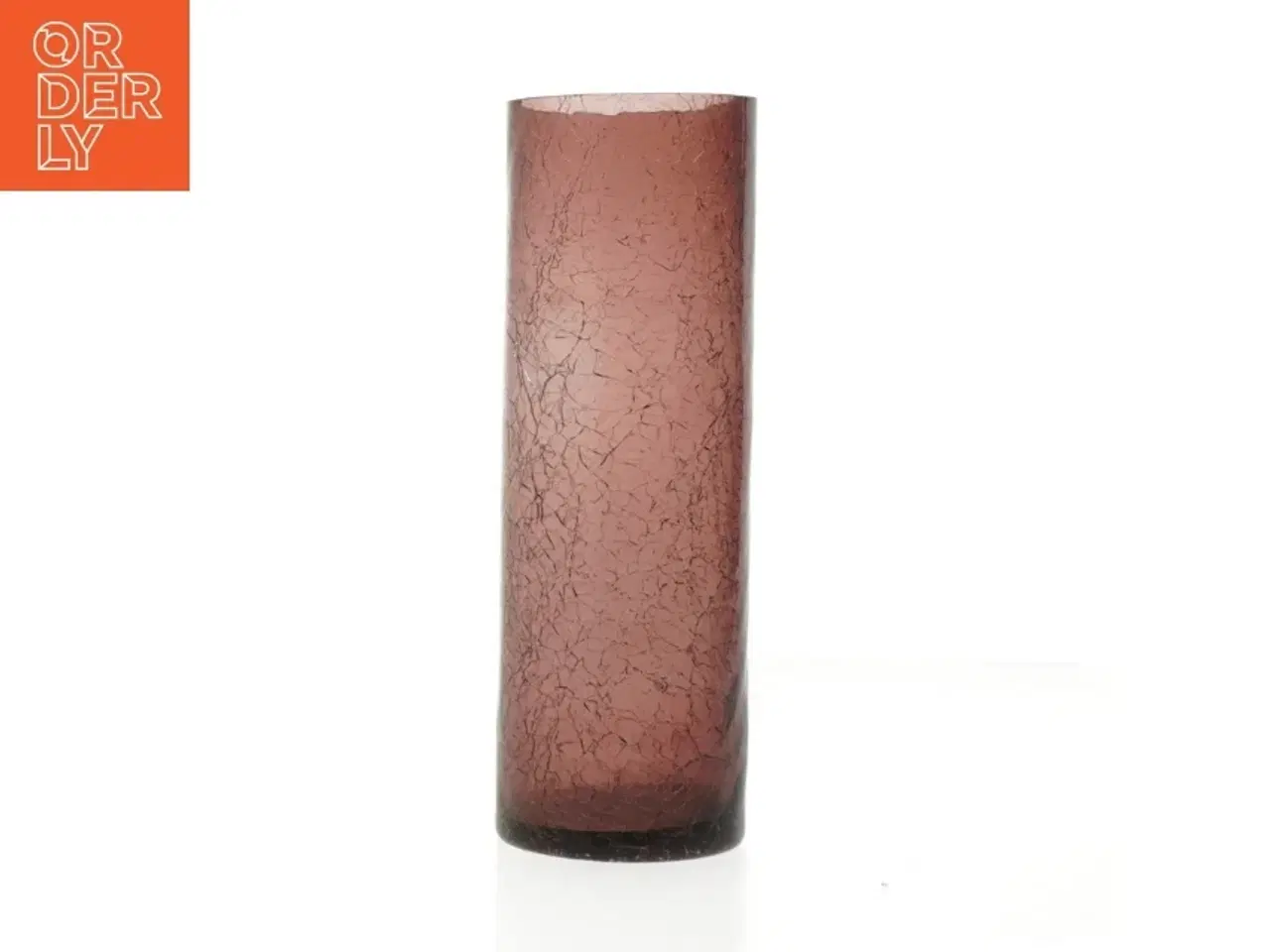 Billede 1 - Lilla cylinderformet glasvase (str. Ø. 7,5 cm. længde. 22 cm)