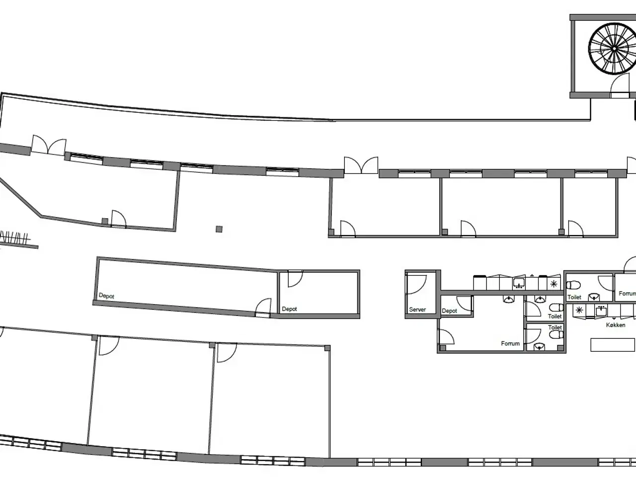 Billede 17 - Kontor med egen tagterrasse. Storrum og cellekontor. Parkering. Metro og S-tog.