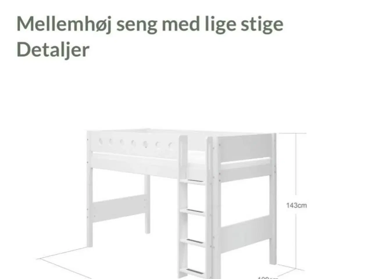 Billede 2 - Flexa mellemhøj seng hvid