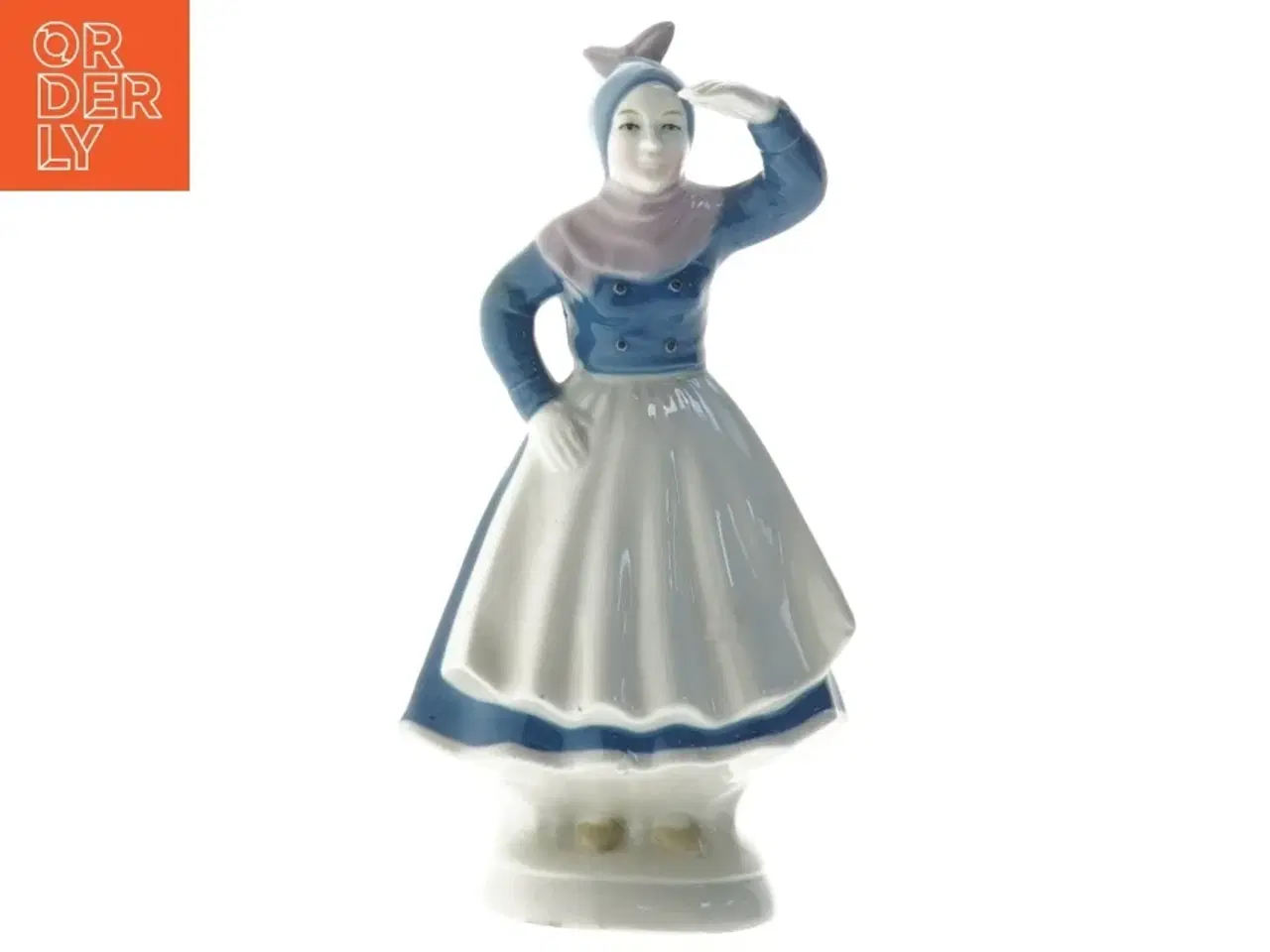 Billede 1 - Porcelænsfigur af kvinde (str. 17 cm)