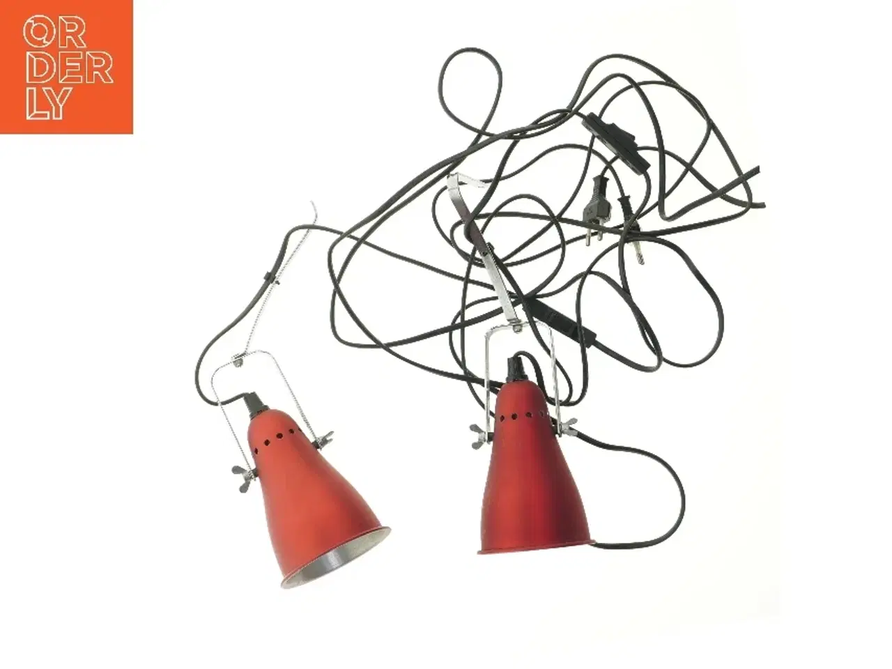 Billede 1 - Røde clipslamper fra IKEA (str. 19 cm)