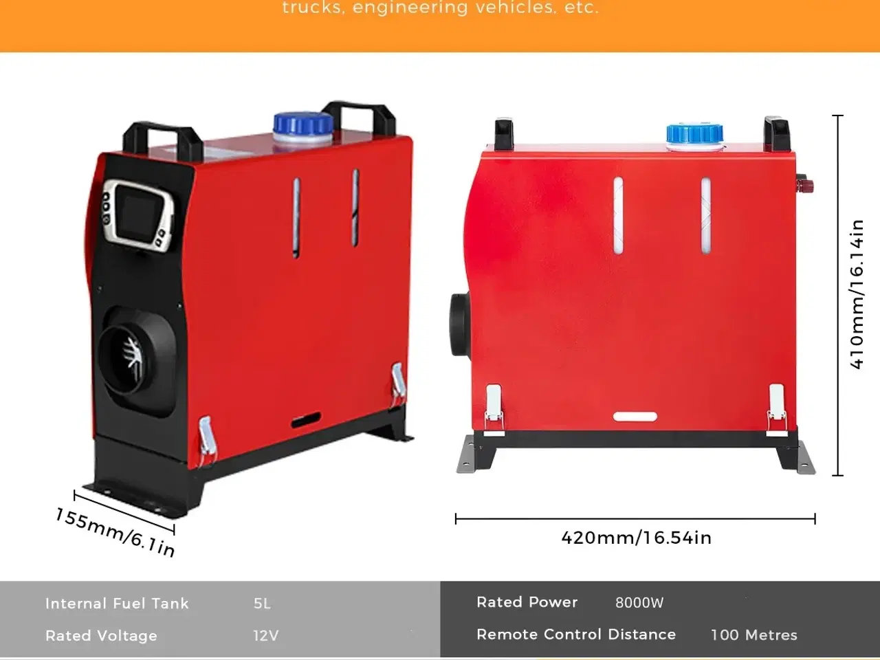 Billede 3 - Sunster A2018GL 8kW Dieselfyr 12V – Klassisk