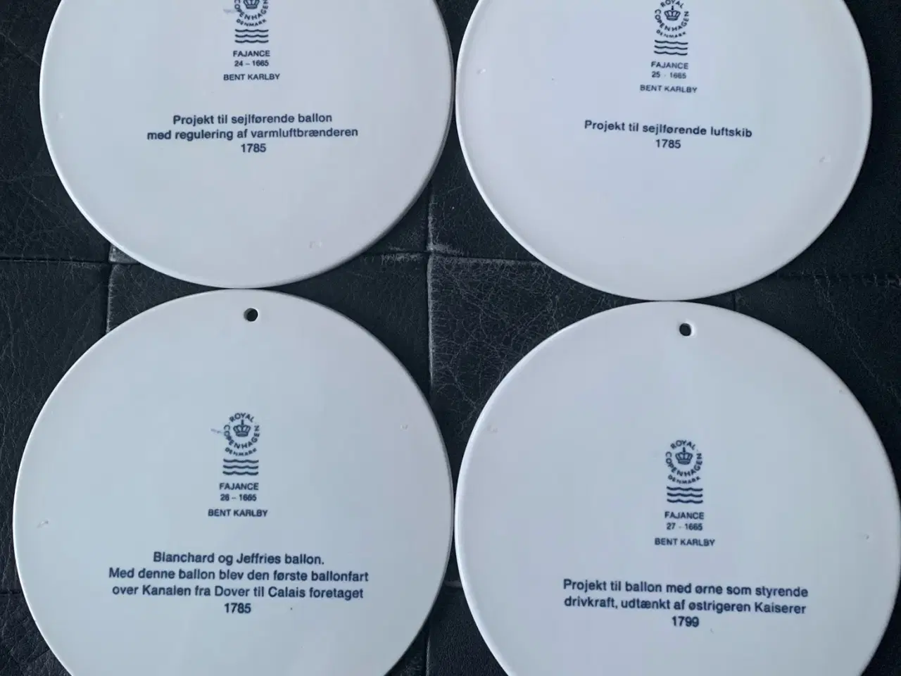 Billede 3 - Platter med luftskibe motiv, Royal Copenhagen