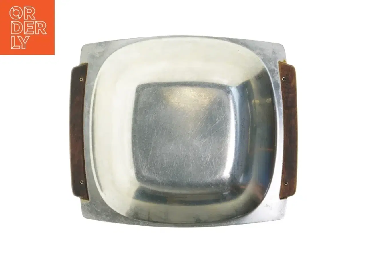 Billede 2 - Firkantet retro metalfad med håndtag (str. 26x22 cm)