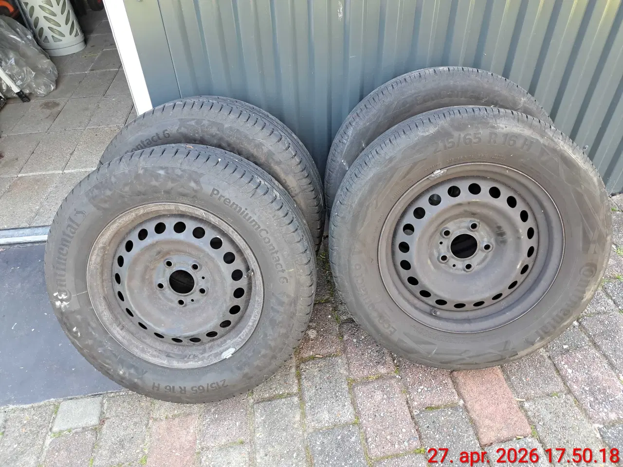 Billede 1 - 4 stålfælge med dæk