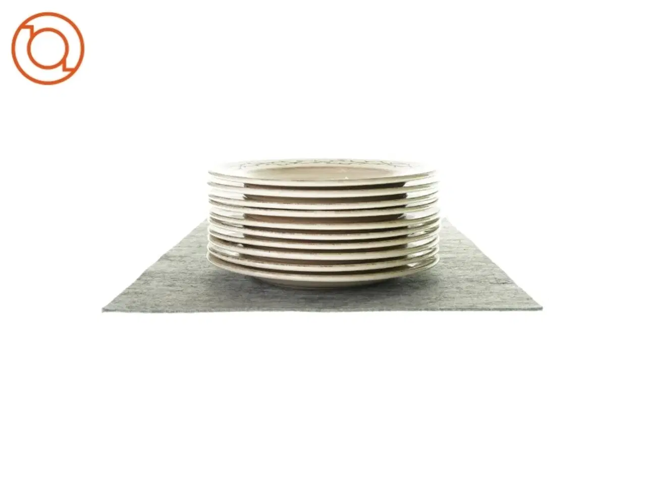 Billede 1 - Tallerkener med mønster (10 stk)