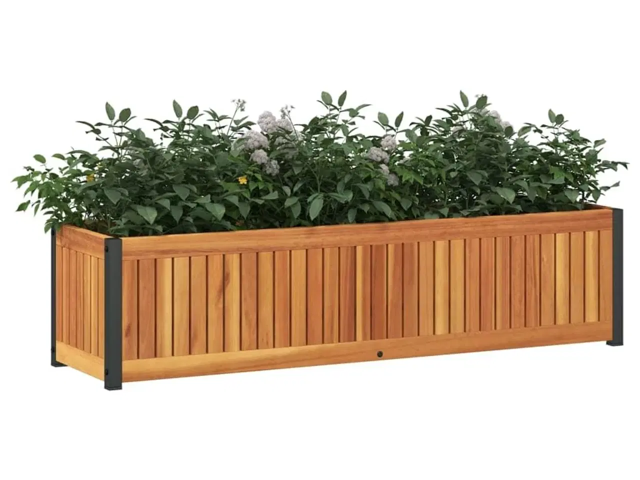 Billede 3 - Plantekasse 110x30x27,5 cm massivt akacietræ og stål