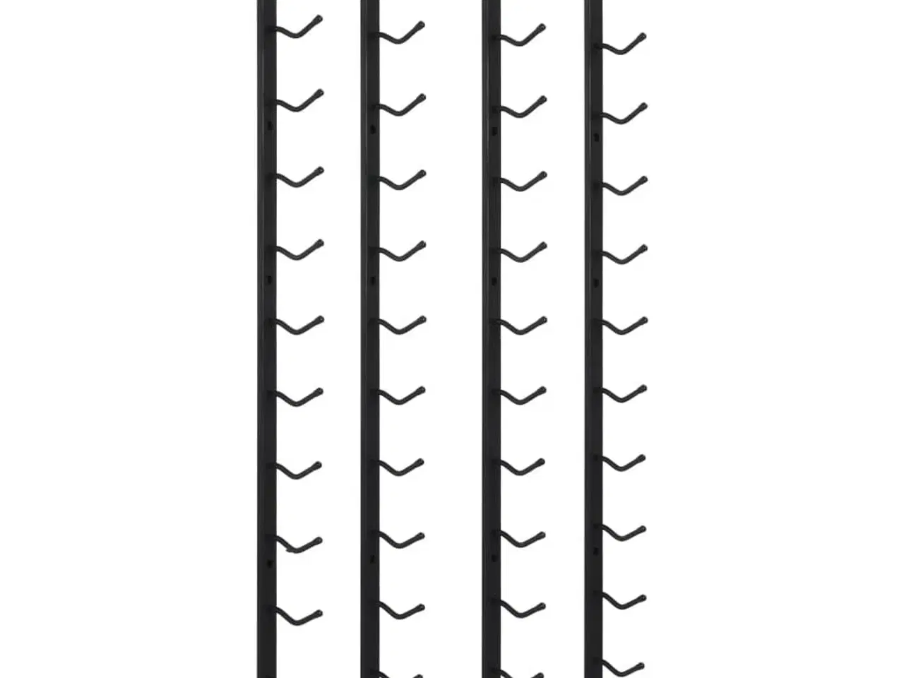Billede 2 - Vægmonteret vinreoler til 12 vinflasker 2 stk. sort jern
