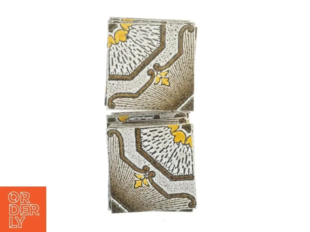Billede 1 - 24 stk. Italienske Vintage Keramik fliser med retro mønster (str. 20 x 20 cm)
