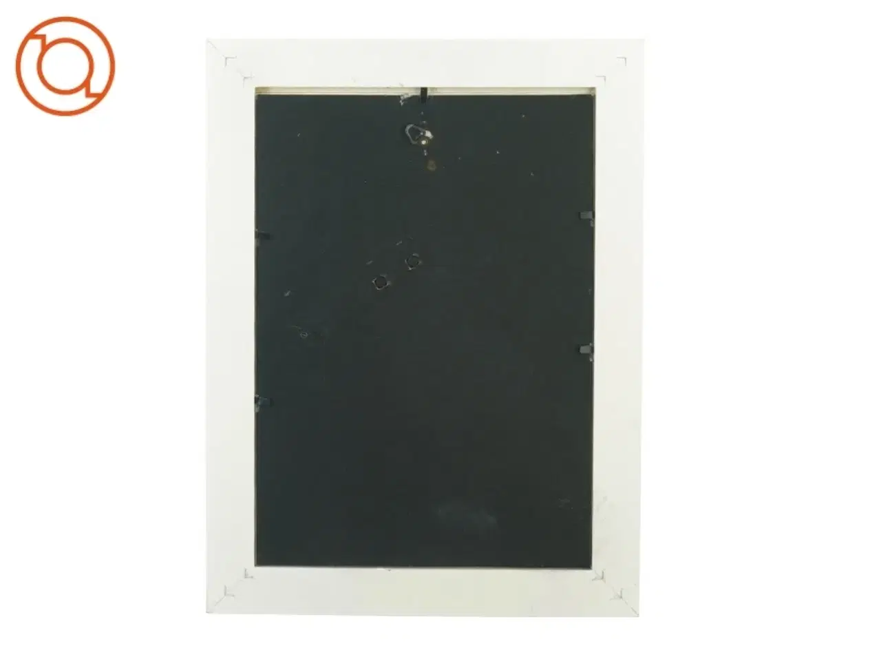 Billede 2 - Stofbillede af Bamse og kylling i hvid ramme