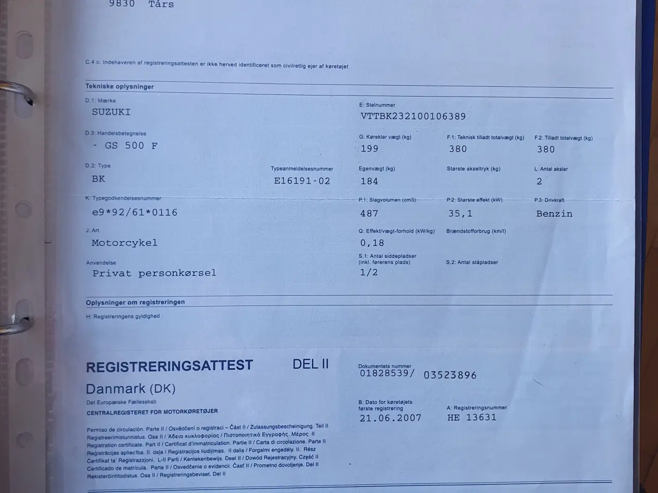 Billede 4 - Fin Suzuki GS 500F - kørt kun 4.500 km