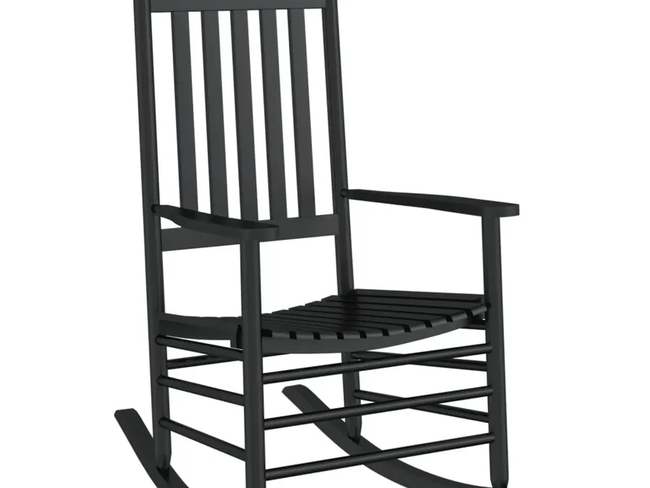 Billede 2 - Gyngestol med buet sæde massivt poppeltræ sort